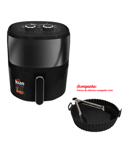 Air Fryer 5L Visor 1800w Fritadeira Preta 127V AF-104 Kian