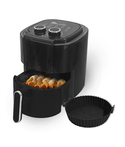 Air Fryer Fritadeira Compacta Preta 3,5L 1500w 127V Kian c/ Forma Af-102