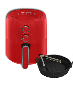 Air Fryer Turbo 1650W 4.2L Vermelha 220v Forma + Pegador Kian