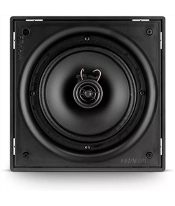 Arandela Caixa Som Embutir Frahm 6" Coaxial Cx 50W Quadrada Preta