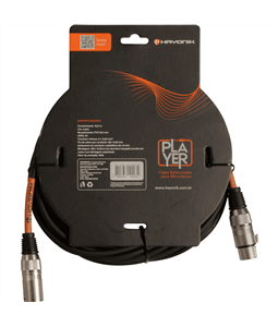 Cabo 10m P/ Microfone Balanceado Xlr F�mea Xlr Macho Hayonik