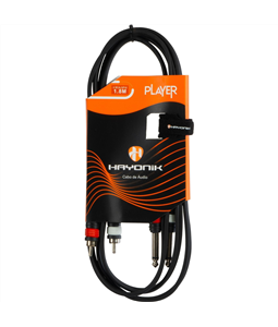 Cabo �udio Auxiliar Plug P10(6,3mm) Rca 1,8m Est�reo Hayonik