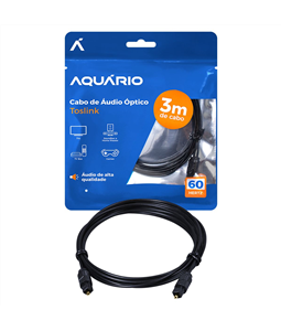 Cabo Audio �ptico 3m Toslink TVs Home Theater Aqu�rio