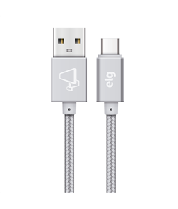 Cabo Carregador Ultra R�pido Tipo-C 1m Nylon Refor�ado Elg TC10BS