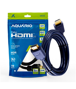 Cabo Hdmi 2.0 4k Hdtv 3m Blindado PS5 Xbox Notebook Tv Box
