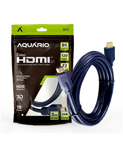 Cabo Hdmi 2.1 8k Hdtv 3m Blindado PS5 Xbox Notebook Projetor Aqu�rio
