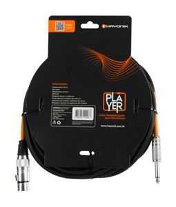 Cabo P/ Microfone 10m Desbalanceado Xlr F�mea P10 Macho Hayonik