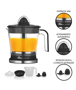 Espremedor de Frutas El�trico Turbo 1,2L Preto 127V Kian