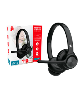 Fone Ouvido Headset c/ Microfone Bluetooth Preto 5+ HS-203