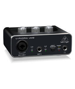 Interface �udio Behringer UM-2 U-Phoria Usb P10 XLR/TRS Midi