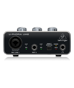 Interface �udio Behringer UM-2 U-Phoria Usb P10 XLR/TRS Midi