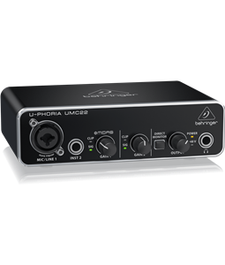 Interface �udio Behringer UMC-22 U-Phoria Usb P10 XLR/TRS