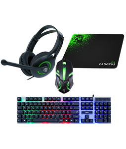 Kit Gamer Completo 4 em 1 Teclado Mouse Headset Mousepad Elg CGCS41