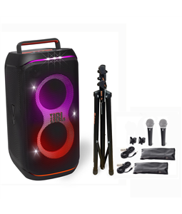 Kit Karaok� Jbl Caixa Club 120 + Trip� + 2 Microfone C/ Fio