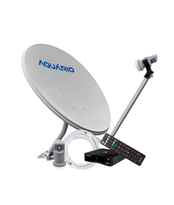 Kit Satbox Antena Parab�lica 60cm E Lnbf Cabo 15m Aqu�rio