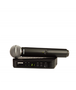 Microfone de M�o Shure S/ Fio BLX24/SM58 Freq. M15 Cardioide