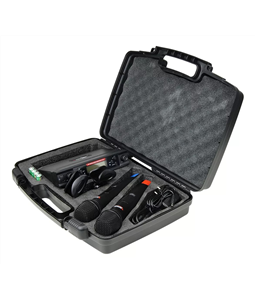 Microfone Duplo S/ Fio Novik Unk660 UHF Bivolt Case Cachimbo