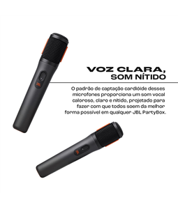 Microfone JBL Duplo S/ Fio Wireless JBL Karaok� Original Party Box