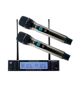 Microfone S/ Fio Br8000 UHF M�o Duplo 50 Metros Din�mico Tsi