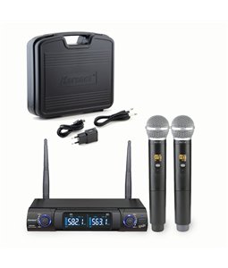 Microfone S/fio Karsect Ks248dm Duplo M�o Homologado Uhf