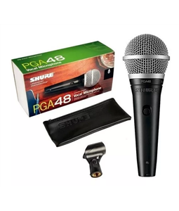 Microfone Shure PGA48-LC de M�o Din�mico c/ Bag e Cachimbo