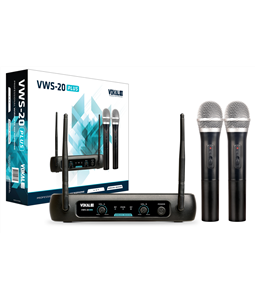 Microfone Vokal VWS-20 Plus Sem Fio Duplo de m�o c/ receptor