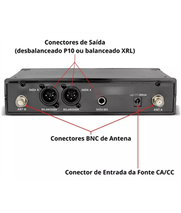 Microfones S/ Fio Tsi 8299 Uhf Din�mico Supercardi�ide c/ Case