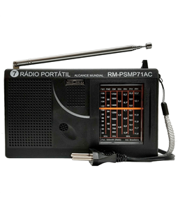 Radio FM/OM/OC Pilhas Port�til 7 Faixas RMPSMP71AC Motobras