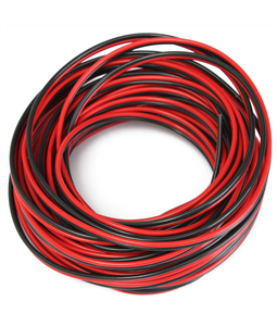 ROLO 100 MT CABO BICOLOR 2X14 ( 1,50 ) Preto/Vermelho AL/CU