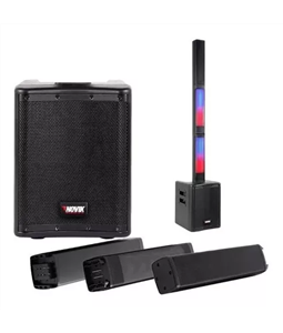 Sistema Som Port�til Com Bateria Stage 8 Pro 400w Novik Neo