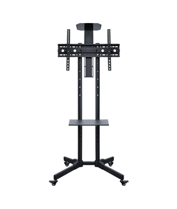 Suporte Pedestal Ch�o Rack TV LCD Plasma Led 37 a 70 polegadas c/ Bandeja Rodinhas Aqu�rio